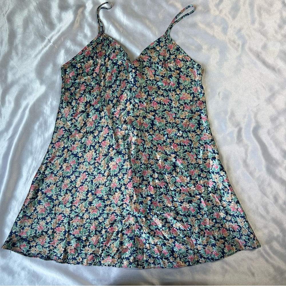 Floral Pattern Chemise Slip